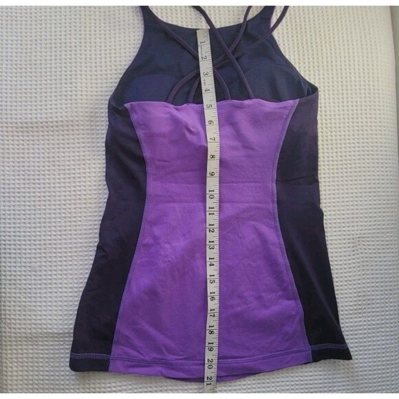 Lululemon Women's Virtuous Tank Top cross back Purple Size 6 - Picture 5 of 13
